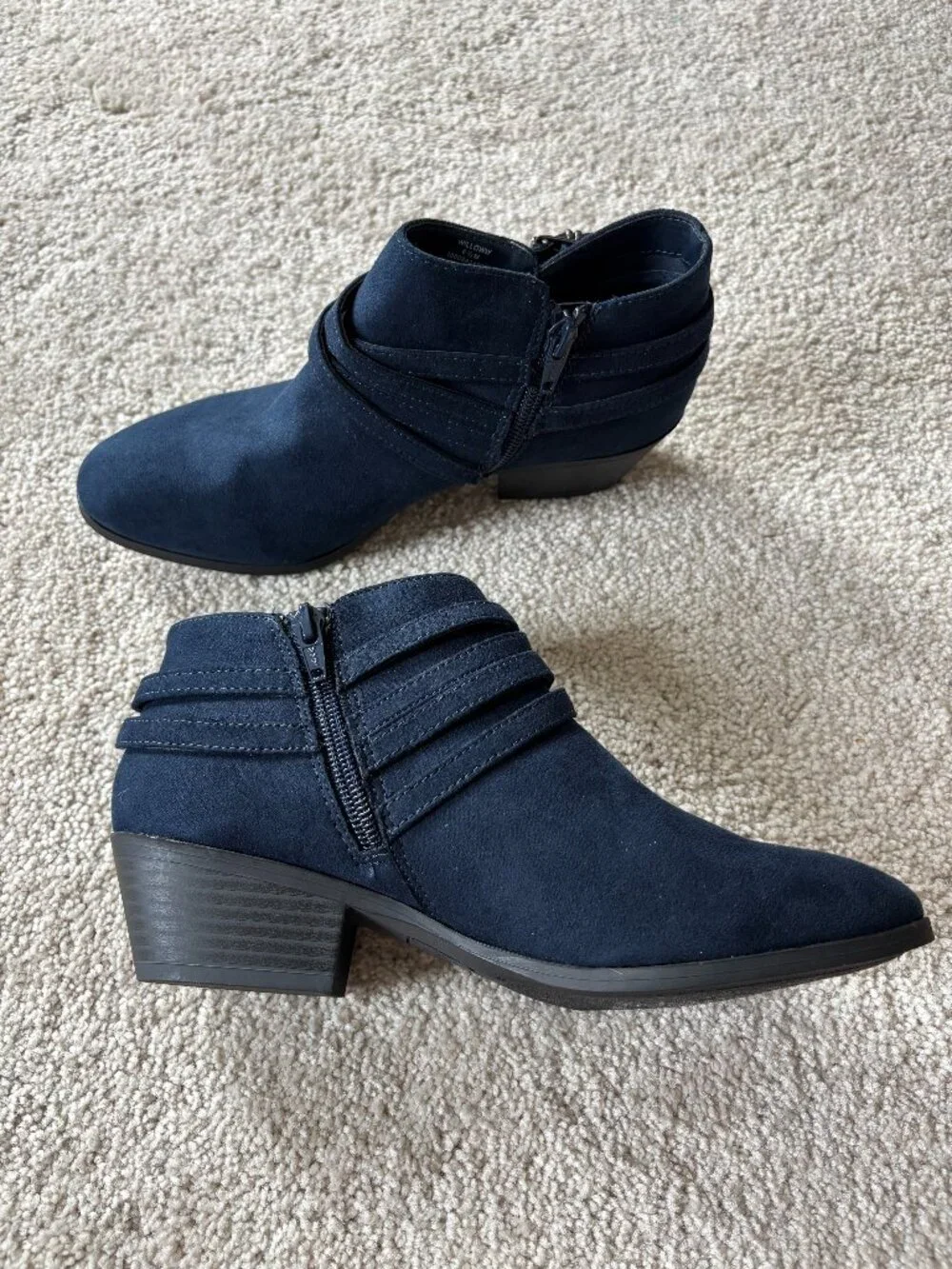 Style & Co. Ankle Boots—Blue Microsuede—Women's 6.5M